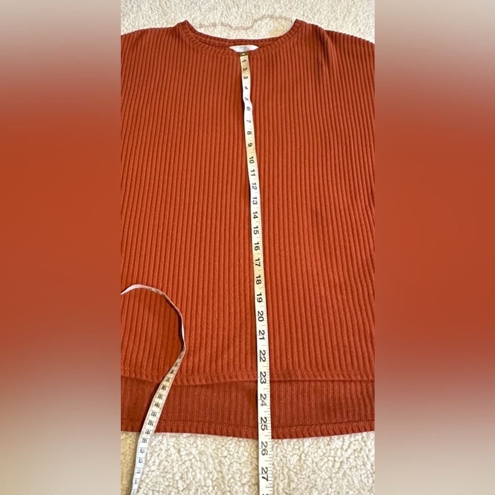 Time and Tru Women’s Burnt Orange Long Sleeve Pull On Shirt size Large (12-14) - Picture 8 of 10